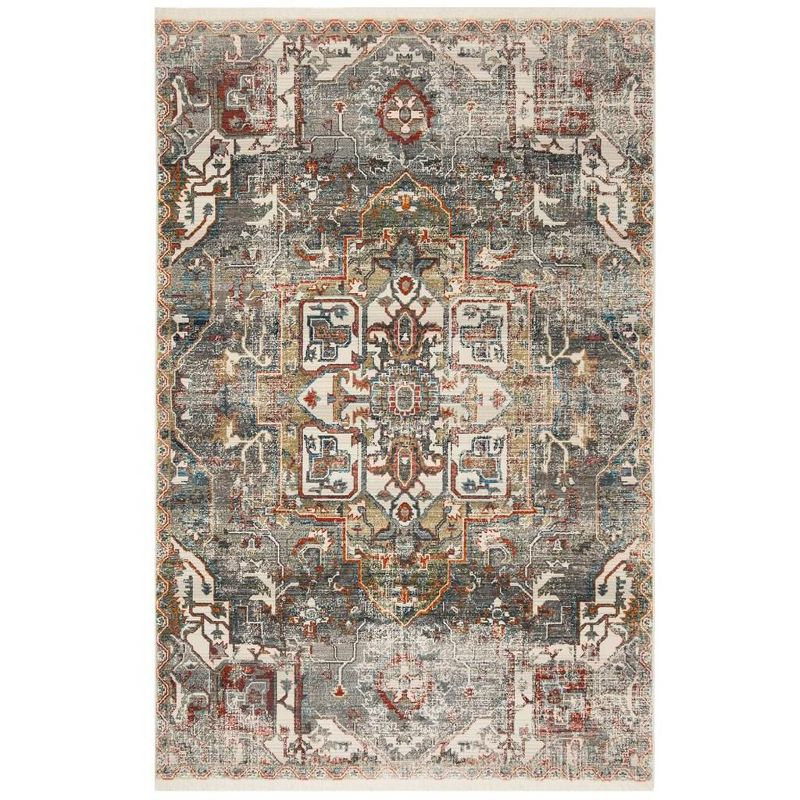 Vintage Persian VTP475 Power Loomed Indoor Area Rug - Charcoal/Olive - 6'x9' - Safavieh.