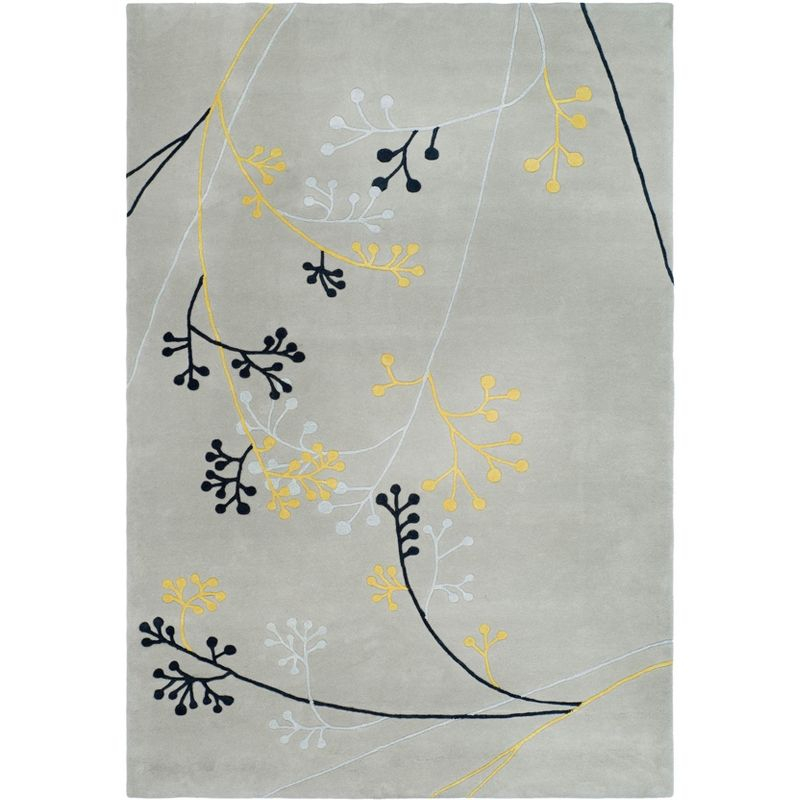 Soho SOH305 Hand Tufted Area Rug - Grey - 3'6"x5'6" - Safavieh.