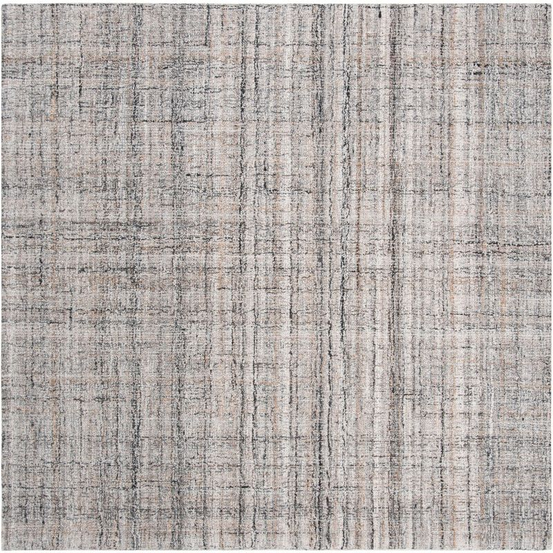 Abstract ABT141 Handmade Indoor Area Rug - Camel/Black - 6'x6' - Safavieh