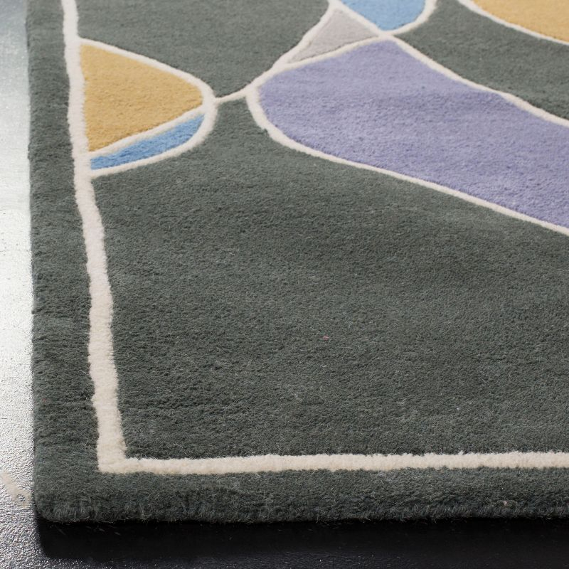Soho SOH762 Hand Tufted Rectangle Contemporary Area Rug - Lavender/Gray - 5' X 8' - Safavieh.