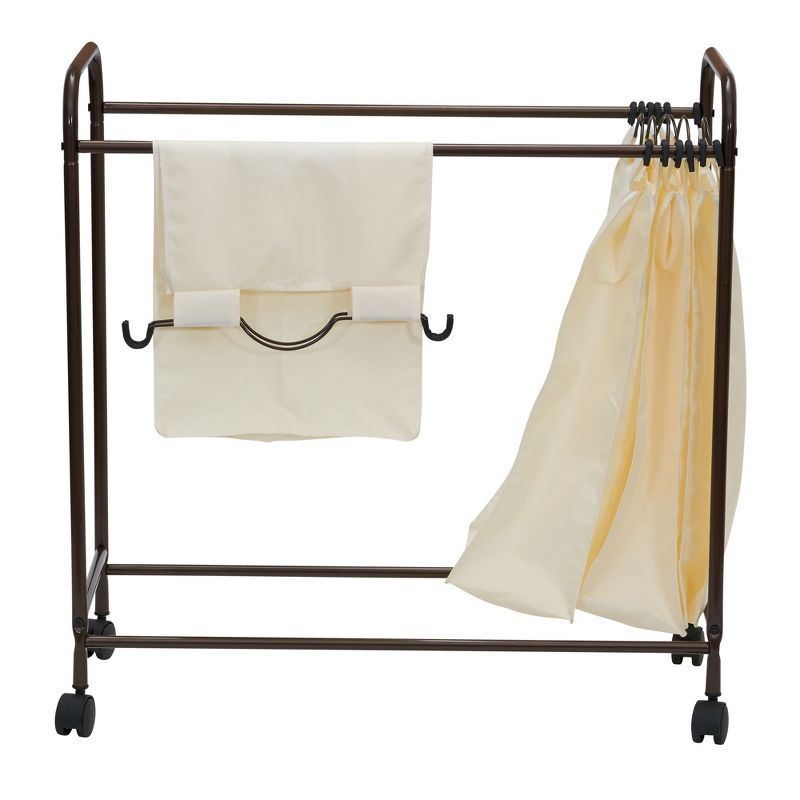 Rolling Laundry Sorter, 4 Bag Laundry Sorter Cart with Washable and Removable Bags