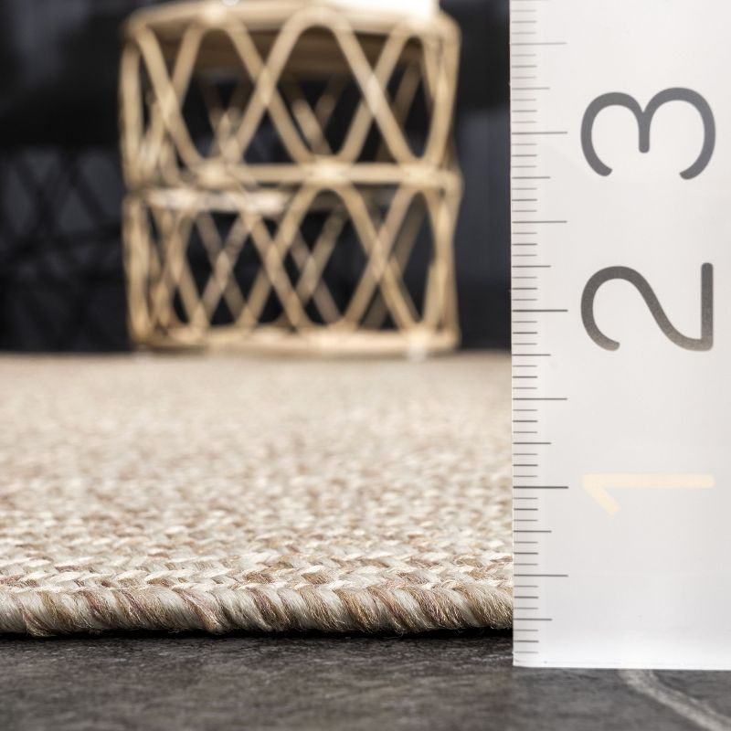 Nuloom Braided Courtney Tassel Indoor/Outdoor Area Rug, 3' x 5', Tan