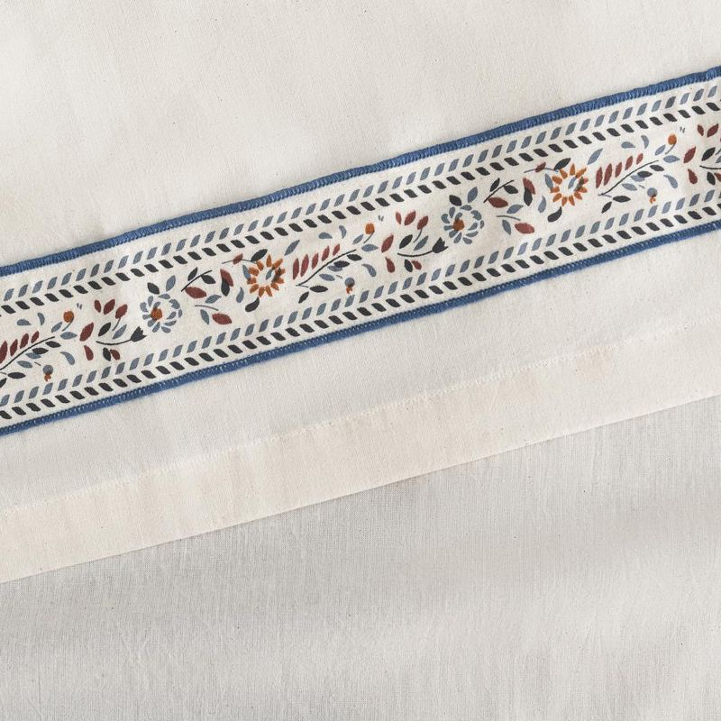 Ellis Curtain Richmark Tailored Rod Pocket Design Curtain Panel Pair for Windows with Ties 70" x 72" Natural