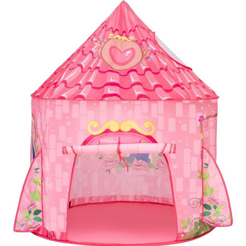 Joyfy Princess Play Tent for Girls, Pop Up Play Tent Play House for Kids Indoor Outdoor Play,  Todders Large Castle Playhouse Tent for Girls Age 1+