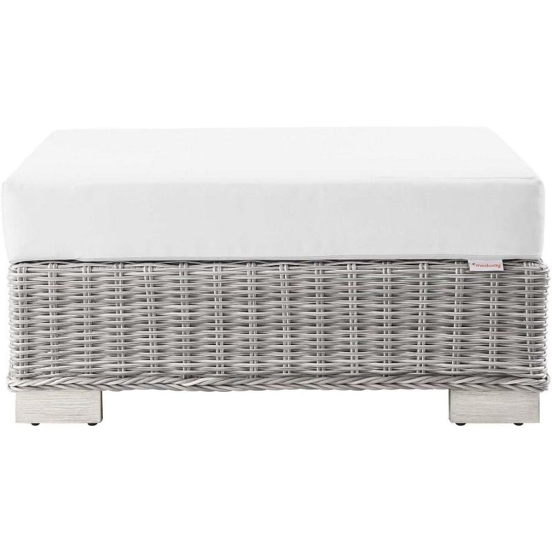 Modway Conway Outdoor Patio Wicker Rattan Ottoman