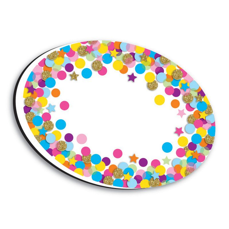Ashley Productions® Magnetic Whiteboard Eraser, Oval Confetti, Pack of 6