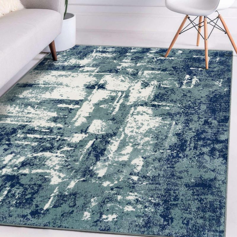 Luxe Weavers Abstract Modern Area Rug, Blue 6x9