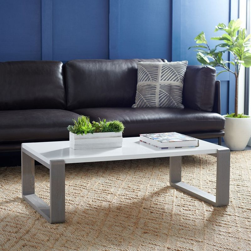 Bartholomewith Coffee Table - White/Grey - Safavieh