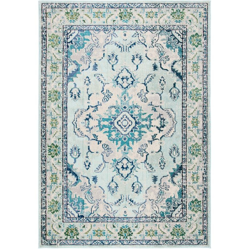 Monaco MNC243 Power Loomed Indoor Area Rug - Light Blue/Ivory - 8'x10' - Safavieh