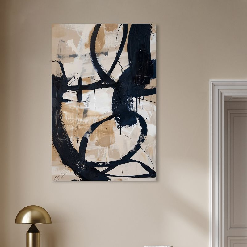Art Remedy Flowing II Abstract Shapes Wall Art, 30" x 45", Gallery Wrapped