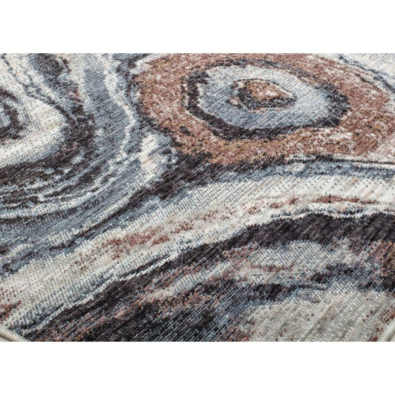 Mason Brooks Cressida CA10A River Reflection Abstract Contemporary Gray Area Rug for Dining Room Rug Neutral Rug Living Room Rug Kitchen, 2'6" x 8'