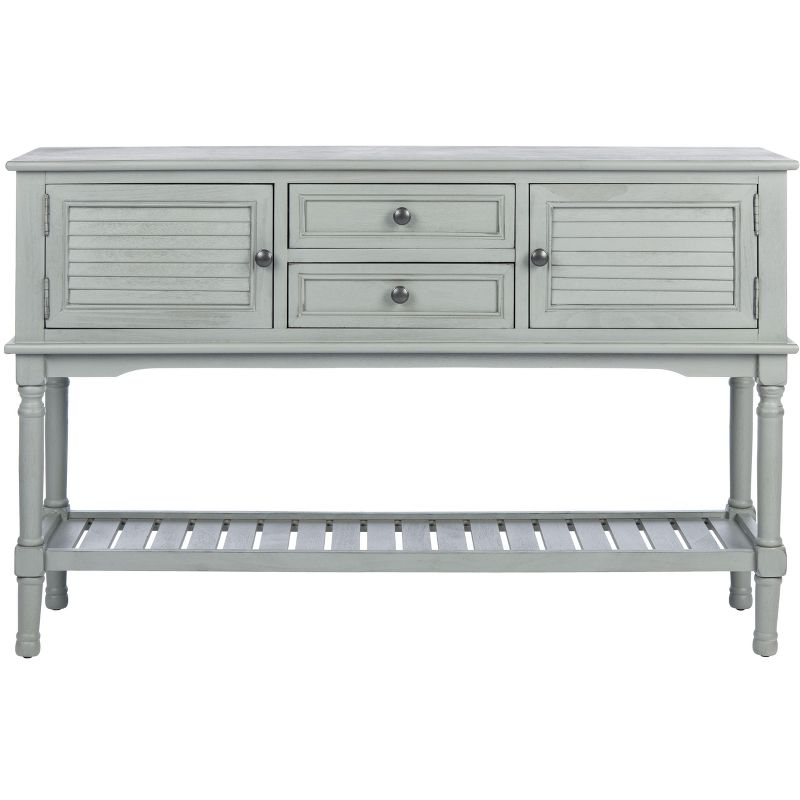 Tate 2 Drawer 2 Door Console Table - Distressed Grey - Safavieh
