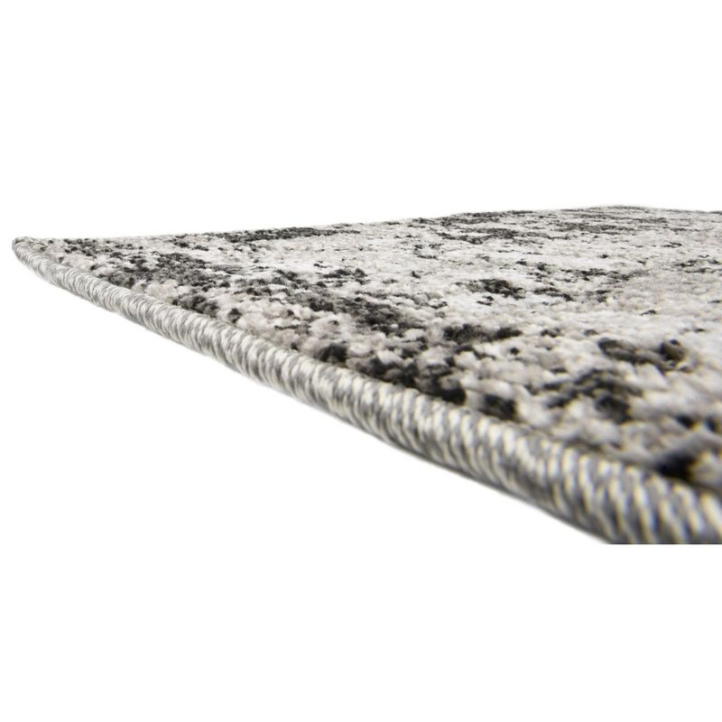 Unique Loom 2' 0 x 6' 1 Runner Light Gray Outdoor Botanical Manchester Area Rug