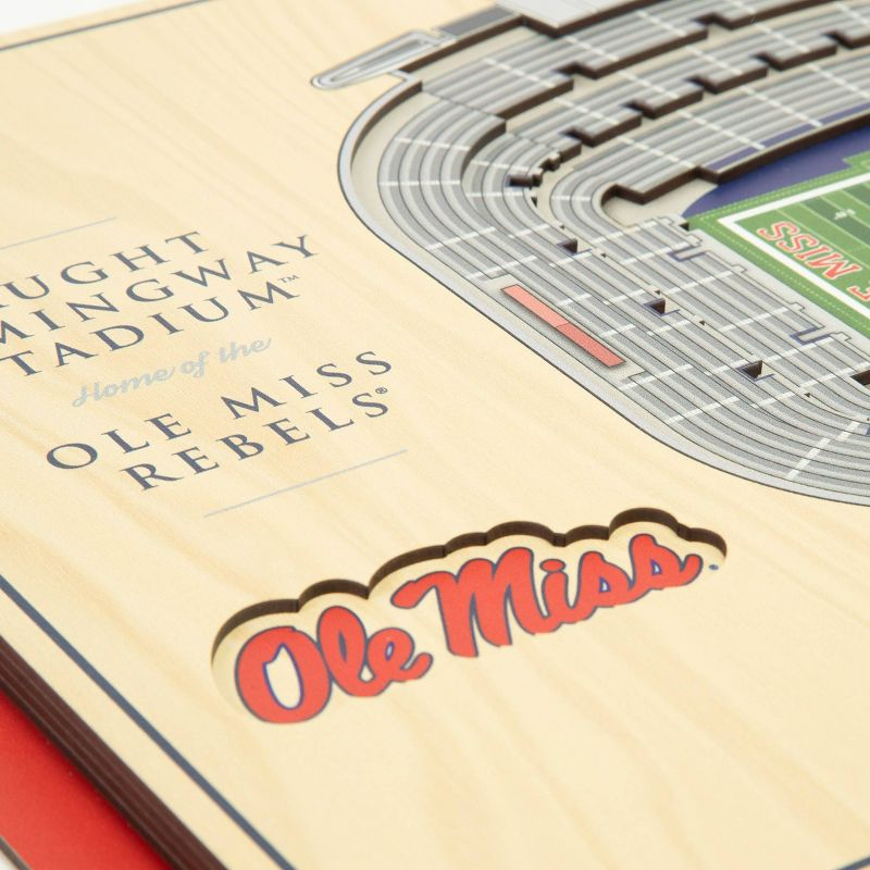 NCAA Ole Miss Rebels 5-Layer Stadium 3D Wall Art