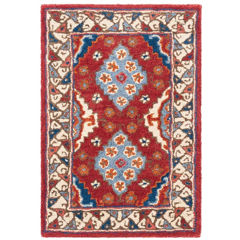 Antiquity AT509 Hand Tufted Accent Rug - Red/Blue - 2'x3' - Safavieh.