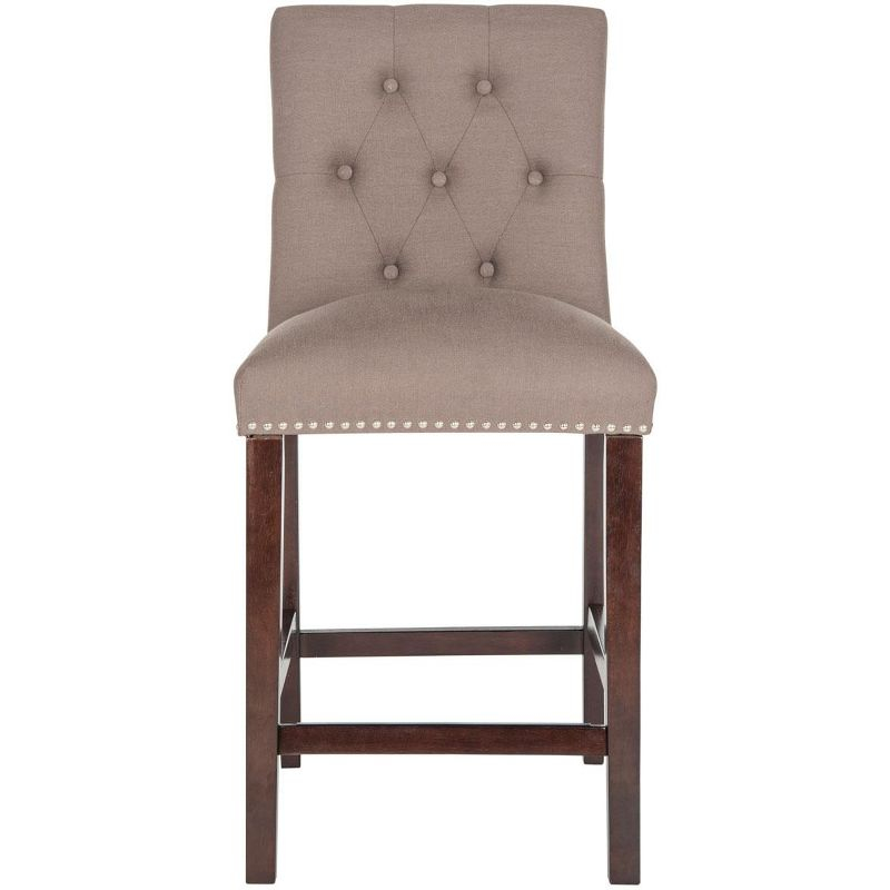 Norah Counter Stool (Set of 2) - FOX6209 - Dark Taupe - Safavieh Couture