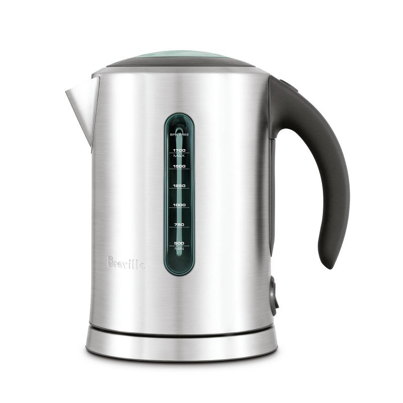 Breville 57oz Soft Top Pure Kettle Brushed Stainless Steel: Electric Water Boiler, BPA-Free, Automatic Shut-Off, 1.7L Capacity