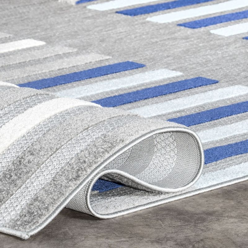 Nuloom Adali Contemporary Striped Indoor/Outdoor Patio Area Rug