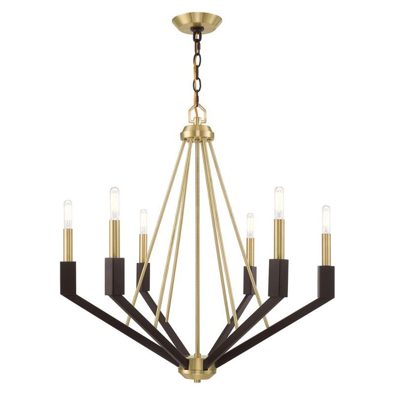 Livex Lighting Beckett 6 - Light Chandelier in  Satin Brass/Bronze