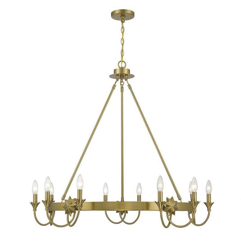 Savoy House Sullivan 10 - Light Chandelier in  Warm Brass