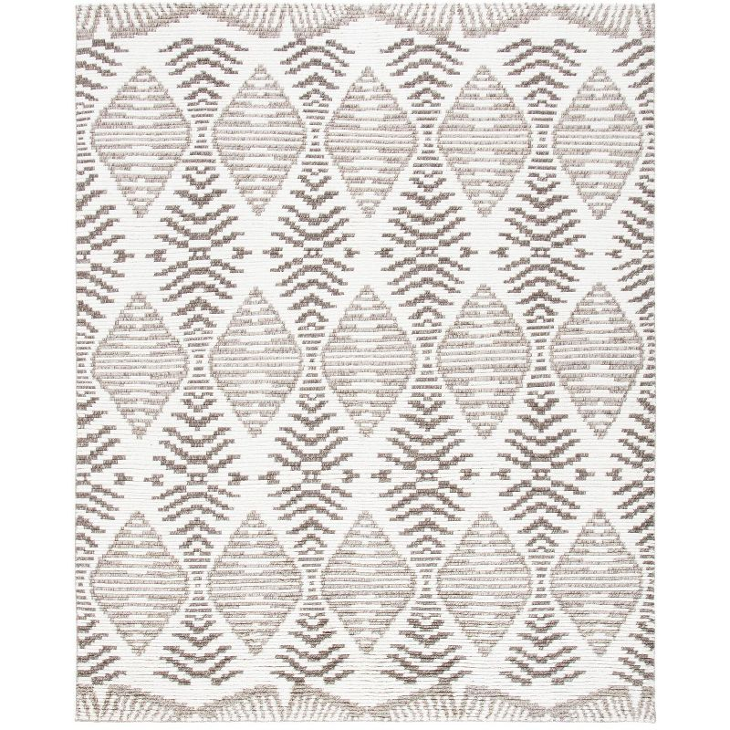 Kenya KNY175 Hand Knotted Area Rug - Grey/Ivory - 8'x10' - Safavieh