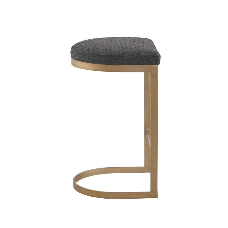 Eugene Counter Height Barstool: Upholstered Seat, Metal Base - Madison Park
