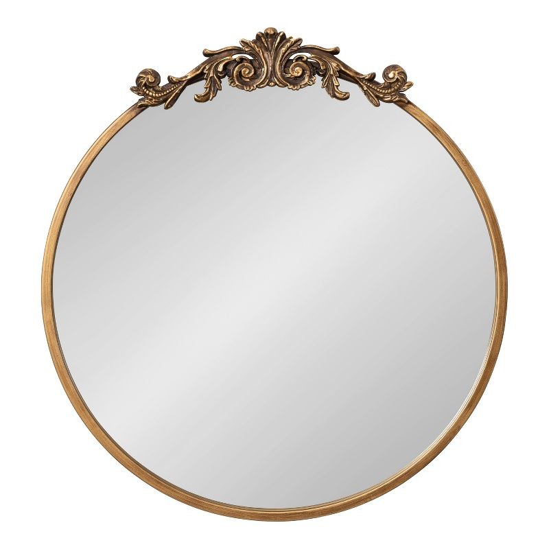 Kate and Laurel Arendahl Metal Round Mirror, 24" Diameter, Gold