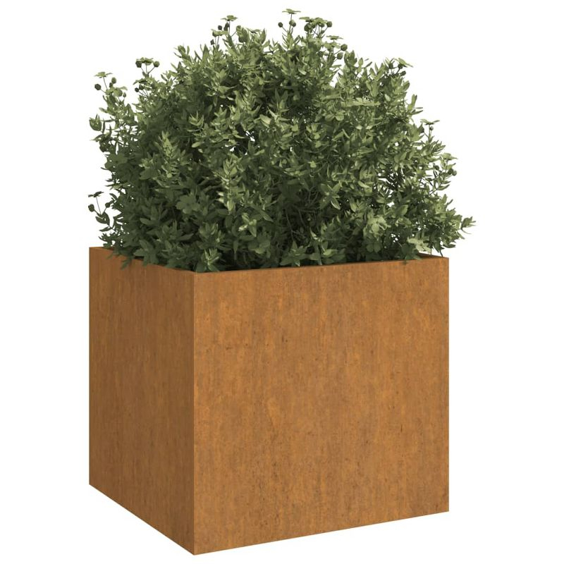 vidaXL Garden Raised Bed PP Anthracite 16.9"x16.9"x13.8"