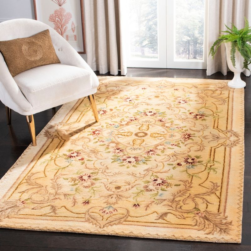 Empire EM823 Hand Tufted Indoor Area Rug - Beige/Light Gold - 6'x9' - Safavieh