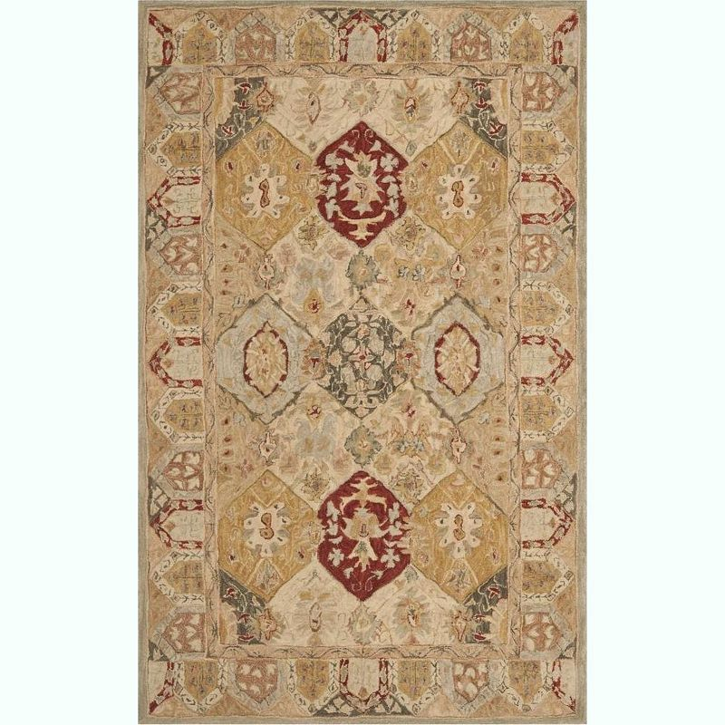 Anatolia AN530 Hand Tufted Area Rug  - Beige/Multi - 5'x8' - Safavieh.