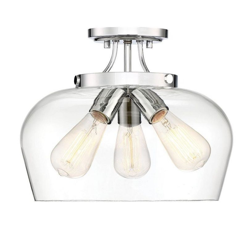 Savoy House Octave 3 - Light Semi-Flush Mount in  Polished Chrome