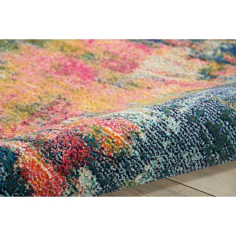 Nourison Celestial 5'3" x 7'3" (5' x 7') Blue/Yellow Indoor Area Rug Colorful Contemporary Abstract by Nourison