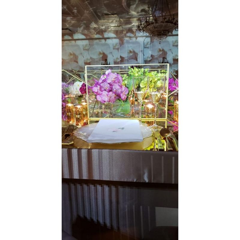 Classic Touch Set of 4 Alabaster White Chargers with Gold Trim-13"D