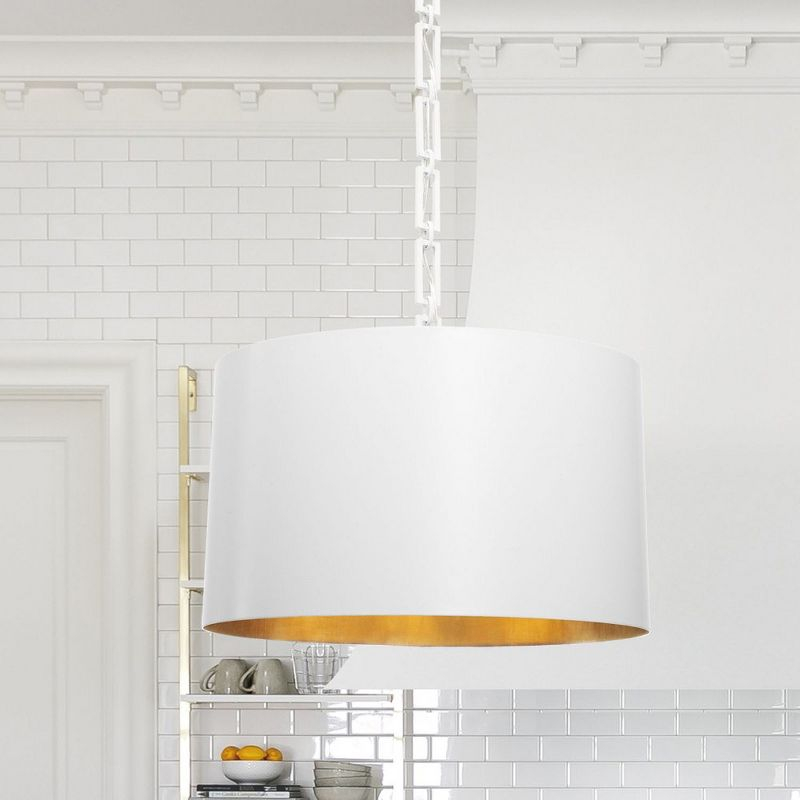 Crystorama Lighting Alston 6 - Light Chandelier in  Matte White/Antique Gold