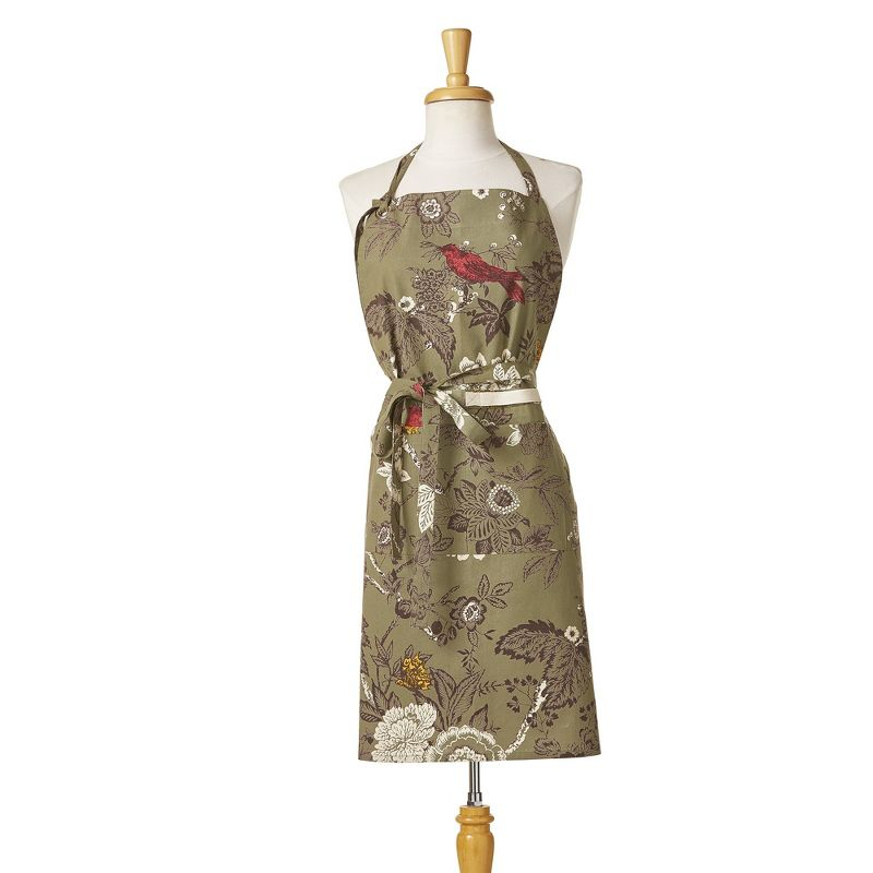 tag Autumn Toile Cooking Baking Apron Cotton Machine Wash, One Size Fits Most, Green