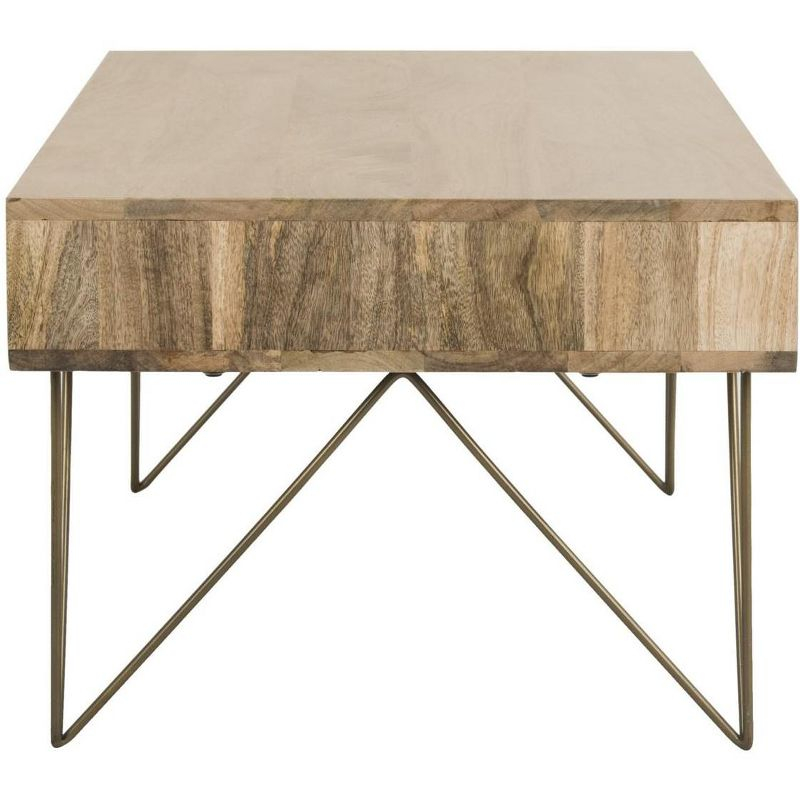 Marigold Coffee Table - Natural/Brass - Safavieh