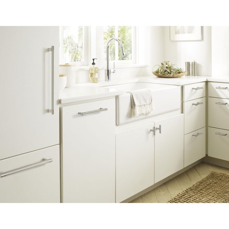 Amerock Bronx 8 inch (203mm) Center-to-Center Satin Nickel Cabinet Pull