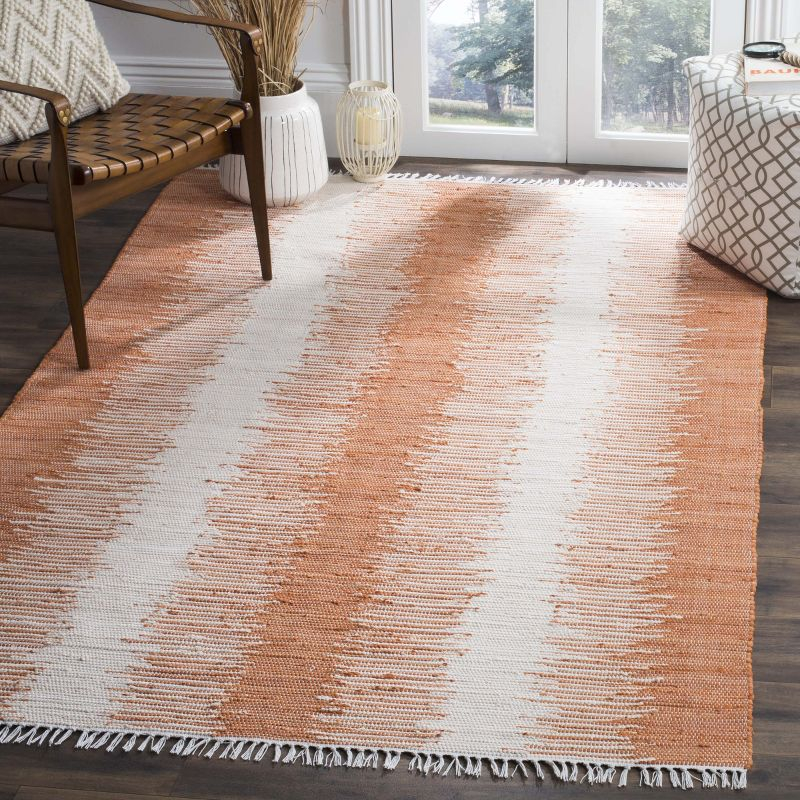Montauk MTK751 Hand Woven Indoor Area Rug - Orange - 5'x7' - Safavieh