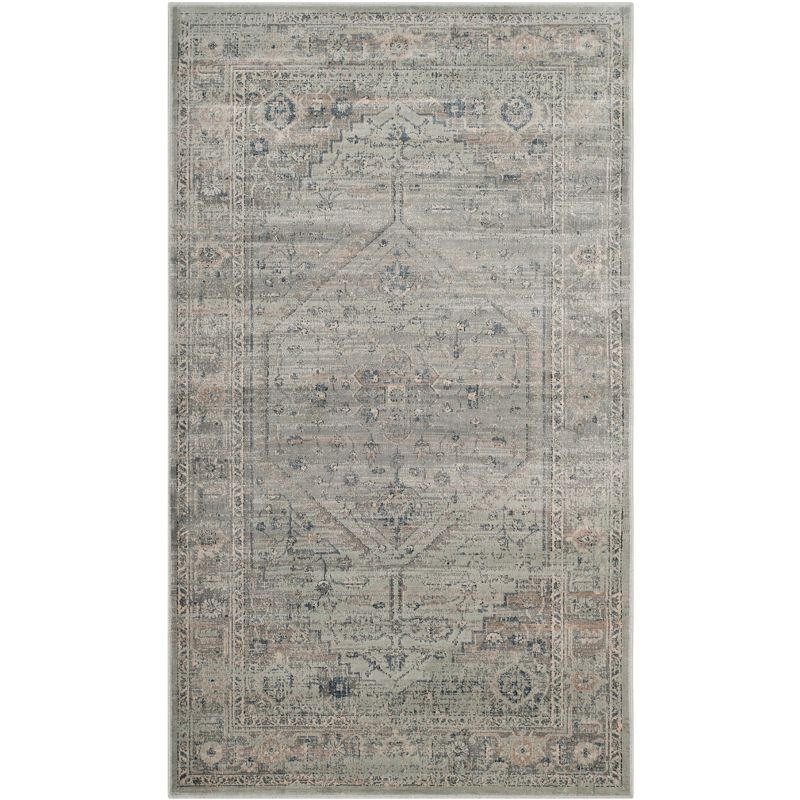 Vintage VTG123 Power Loomed Area Rug - Light Blue - 3'3"x5'7" - Safavieh.