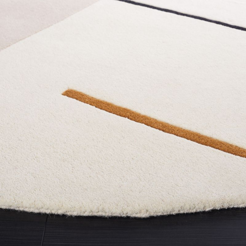 Fifth Avenue FTV110 Hand Tufted Area Rug - Ivory/Black - 5' round - Safavieh.
