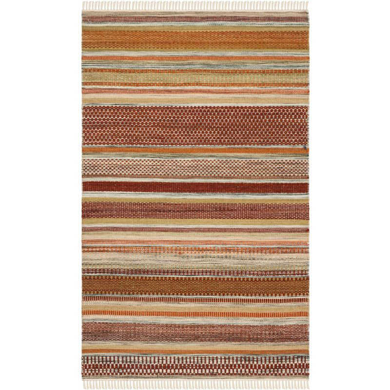 Striped Kilim STK311 Hand Woven Area Rug - Beige - 3'x5' - Safavieh.