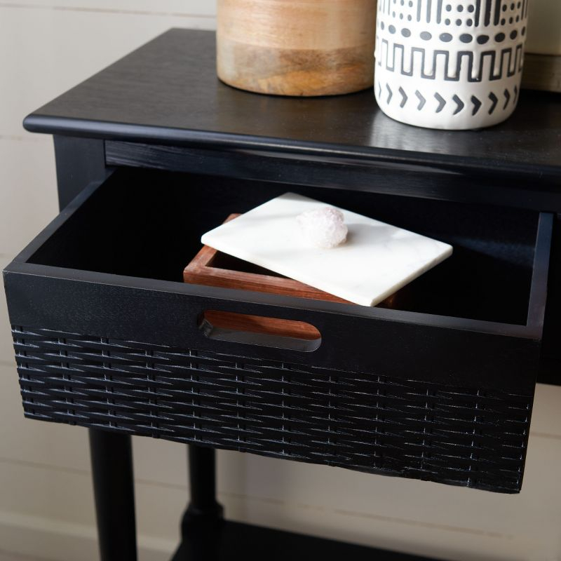 Landers 3 Drawer Console Table - CNS5711B - Black - Safavieh