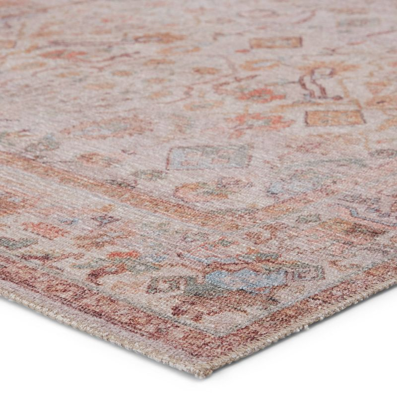 5'x7'6" Avin Oriental Area Rug Blush/Cream - Jaipur Living: Traditional Floral Medium Pile for Living Room