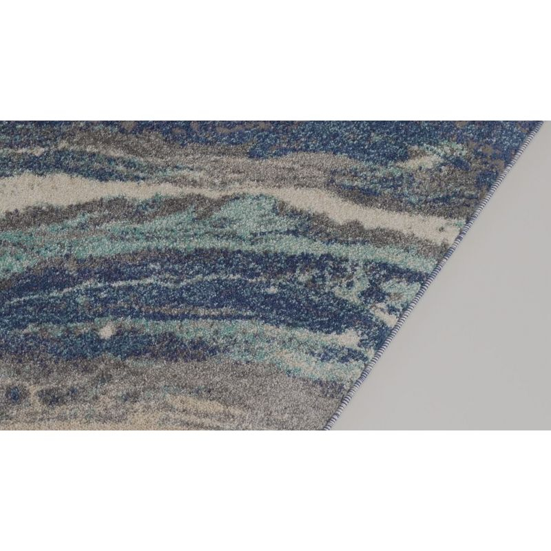 Luxe Weavers Modern Abstract Marble Area Rug, Blue 8x10