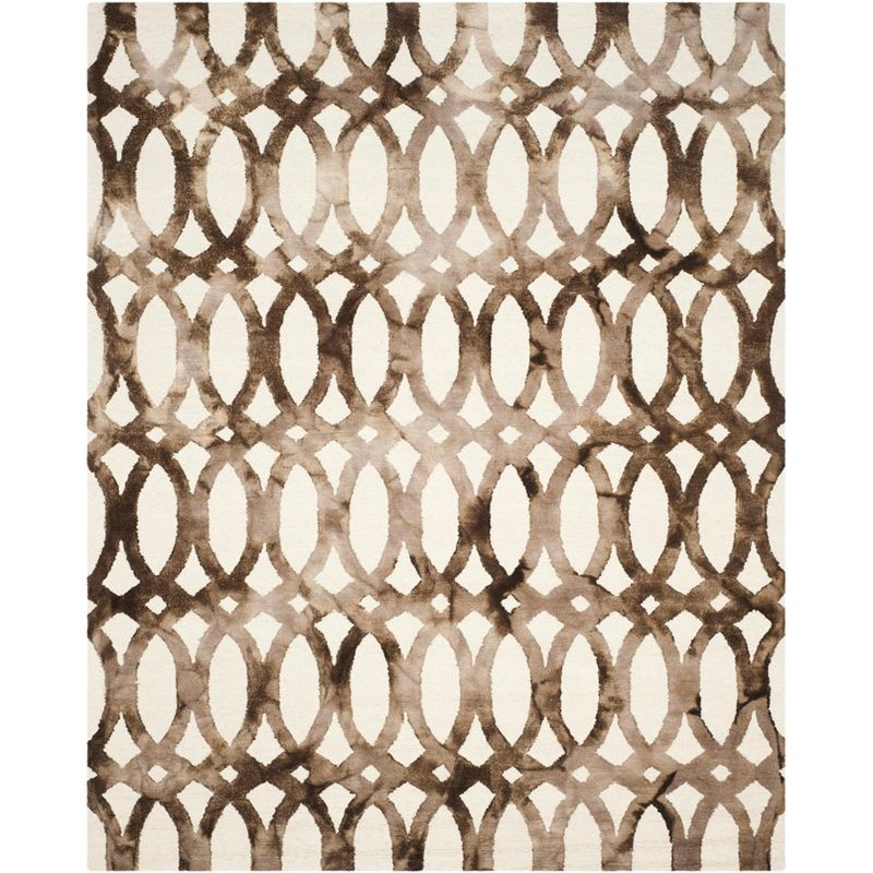 Dip Dye DDY675 Hand Tufted Area Rug - Ivory/Chocolate - 8'x10' - Safavieh.