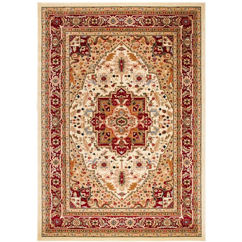 Lyndhurst Heriz LNH330 Power Loomed Area Rug - Ivory/Red - 9'x12' - Safavieh