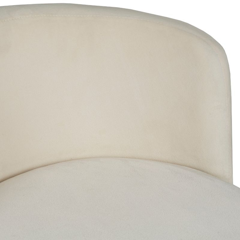 18.25" Catalina Scallop Back Metal Vanity Stool, Chrome Legs - Hillsdale Furniture