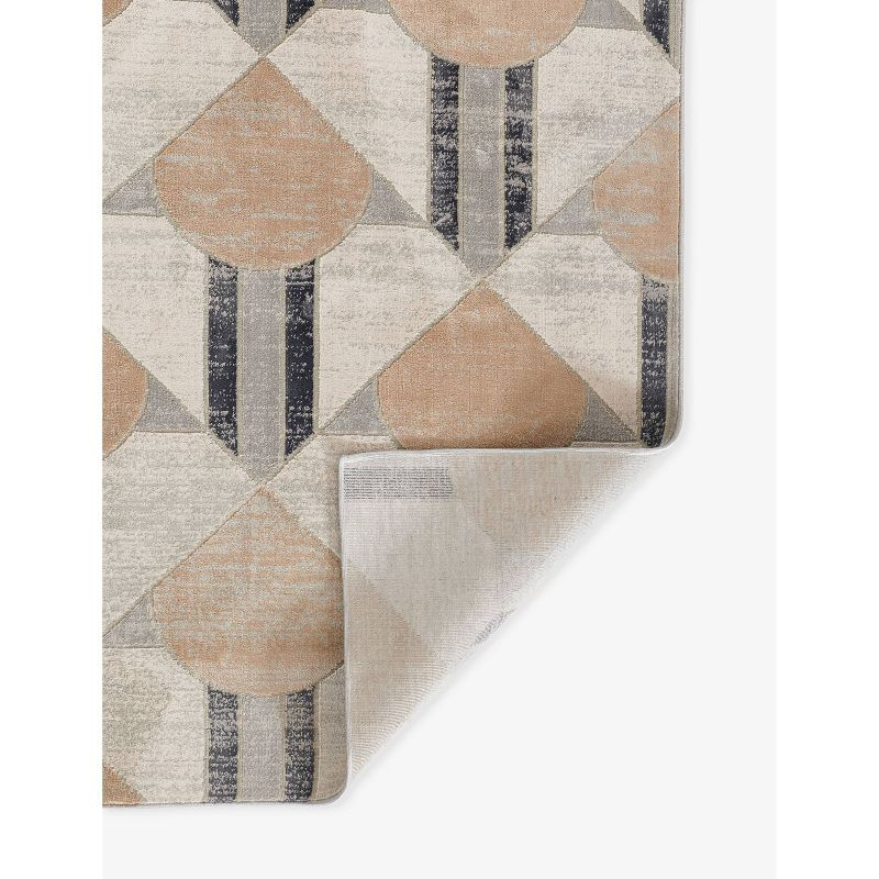 Momeni 1'10"x2'10" Edition Dimensional Machine Loomed Area Rug Charcoal Gray: Geometric Pattern, Low Pile, Indoor Use