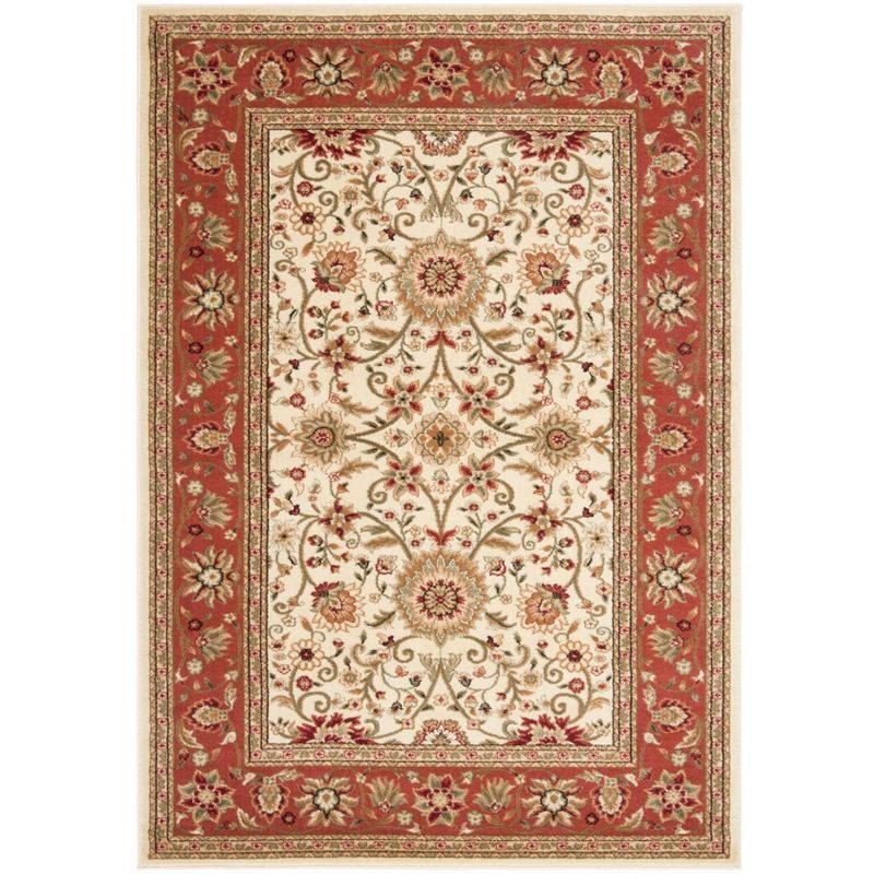 Lyndhurst LNH212 Power Loomed Area Rug - Ivory/Rust - 4'x6' - Safavieh