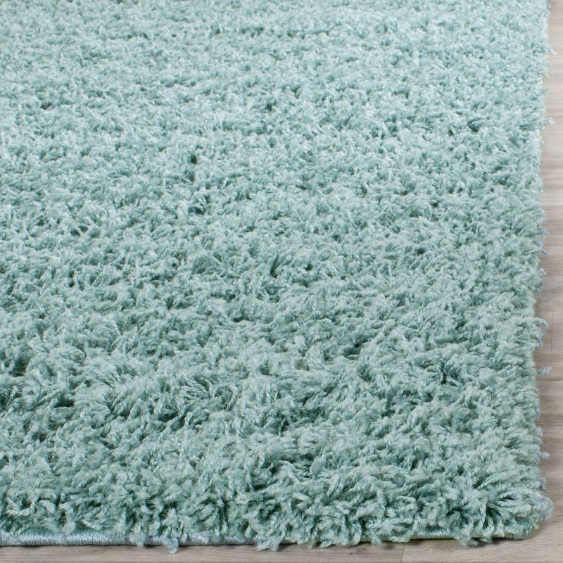 Athens Shag SGA119 Power Loomed Indoor Area Rug - Seafoam - 6'7"x6'7" - Safavieh